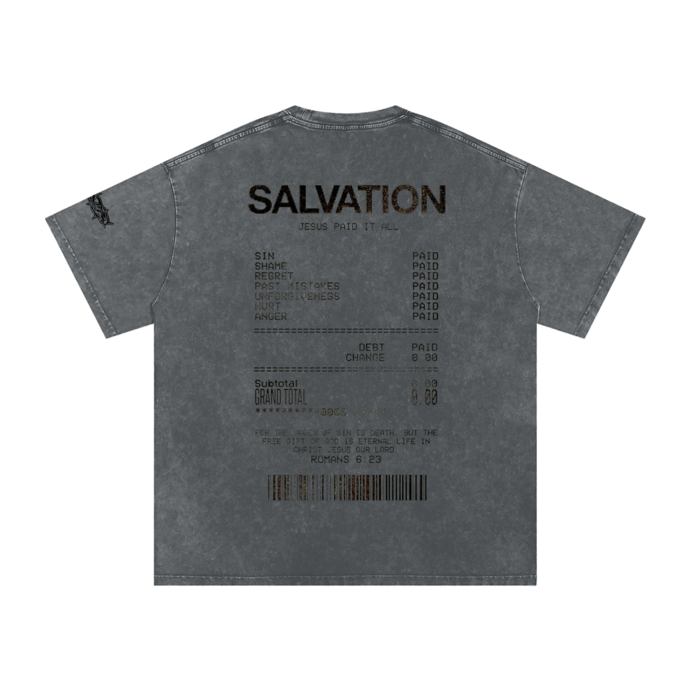 Snow Washed Oversized Cotton T-Shirt