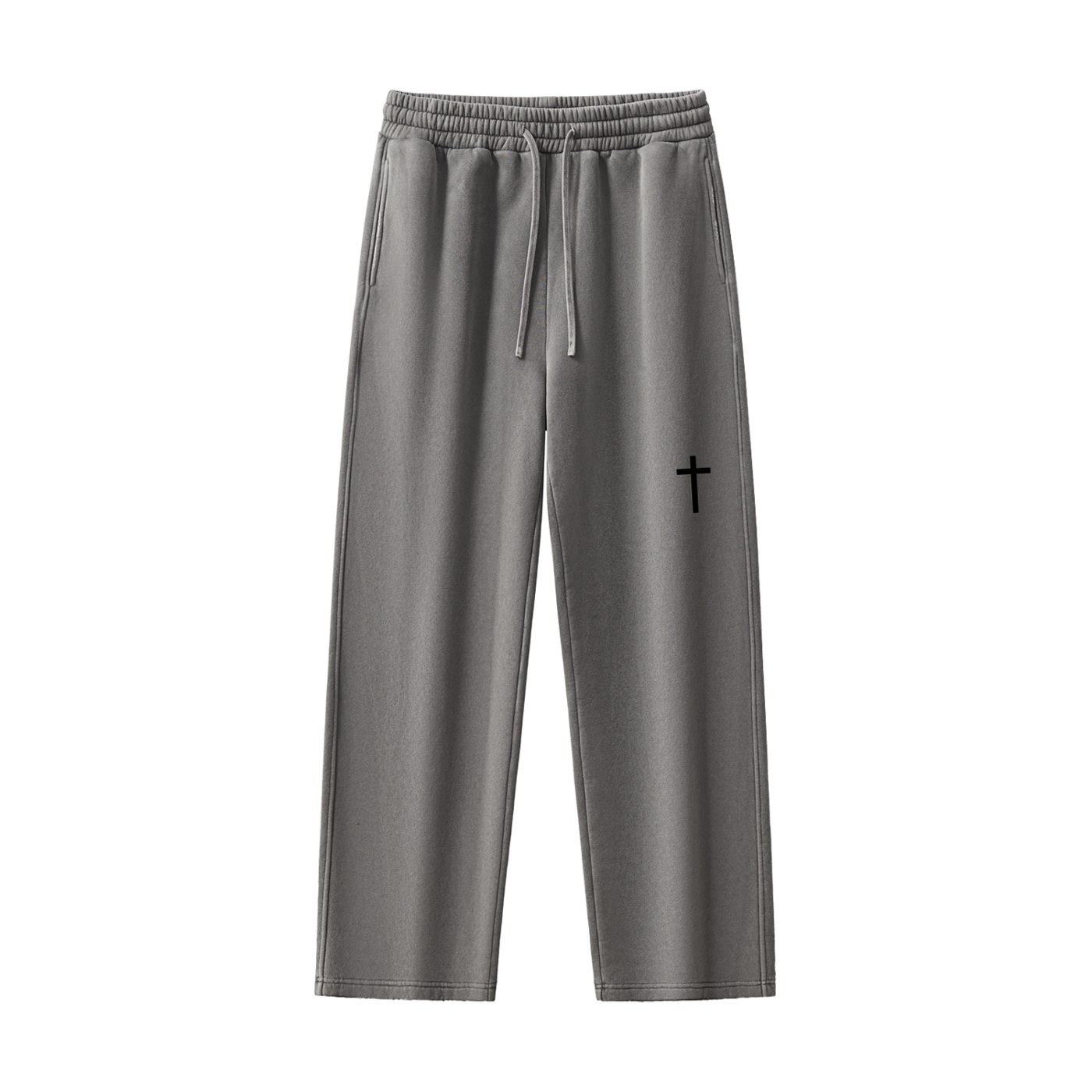 Frayed Enzyme Washed Fleece Sweatpants