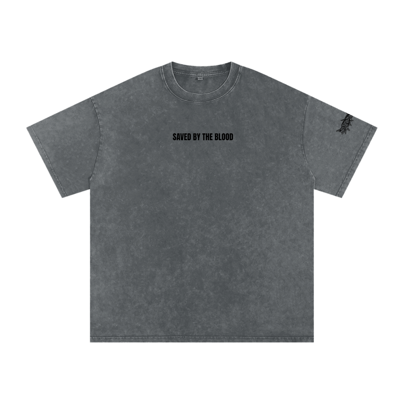 Snow Washed Oversized Cotton T-Shirt