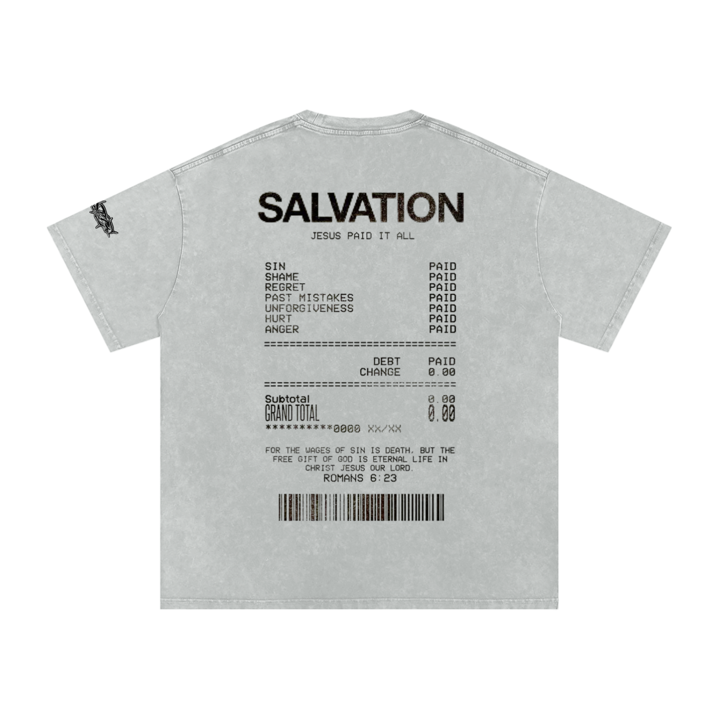 Snow Washed Oversized Cotton T-Shirt