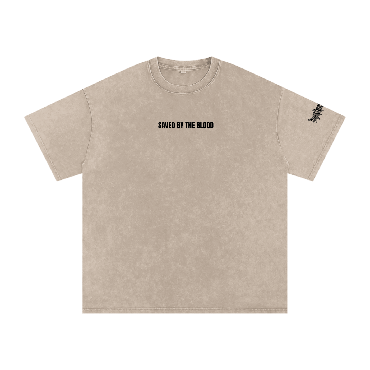 Snow Washed Oversized Cotton T-Shirt